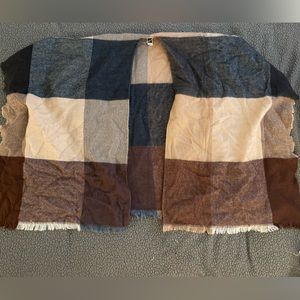 universal thread shawl - plaid / color block one size fits most